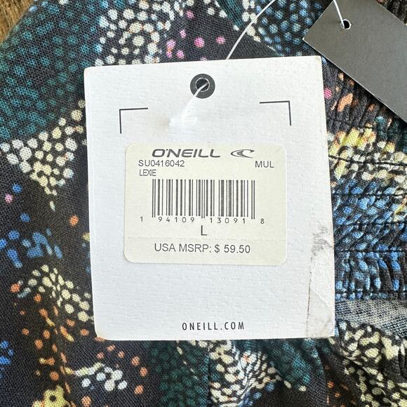 O’Neill Lexie Open Back Midi Dress Floral Print Square Neck Blue - Picture 8 of 10